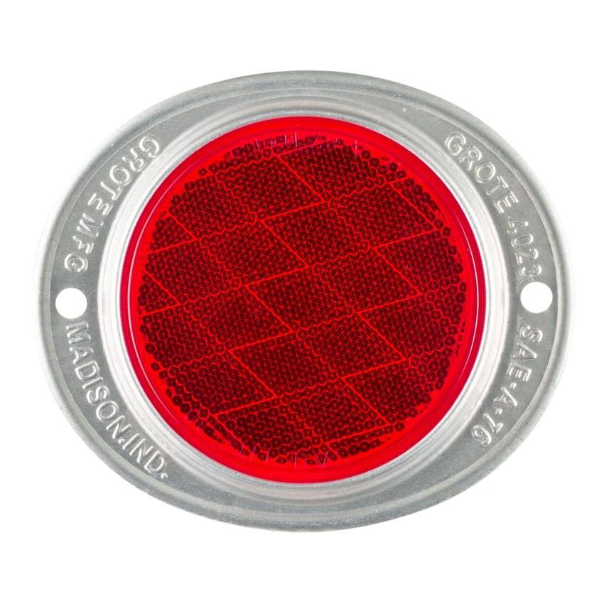 GROTE LIGHTING 40232-5 Aluminum Two-Hole Mounting Reflectors, Red