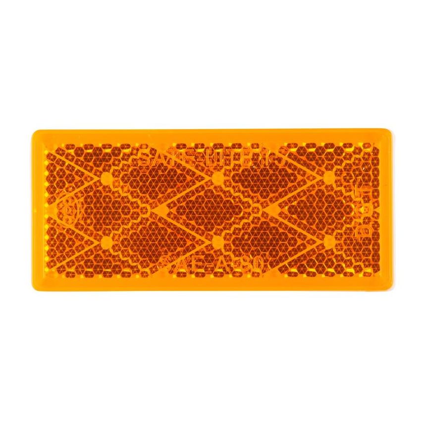 GROTE LIGHTING 40303 Stick-On Rectangular Reflectors, Amber