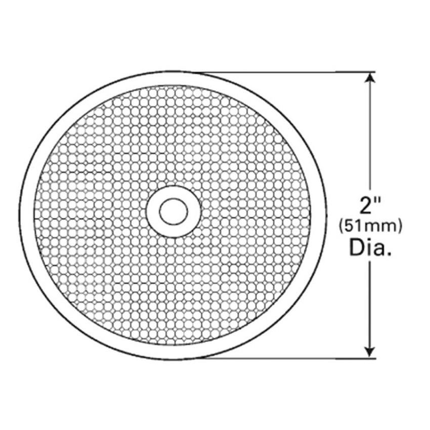 GROTE LIGHTING 41012 Sealed Center-Mount Reflector, 2