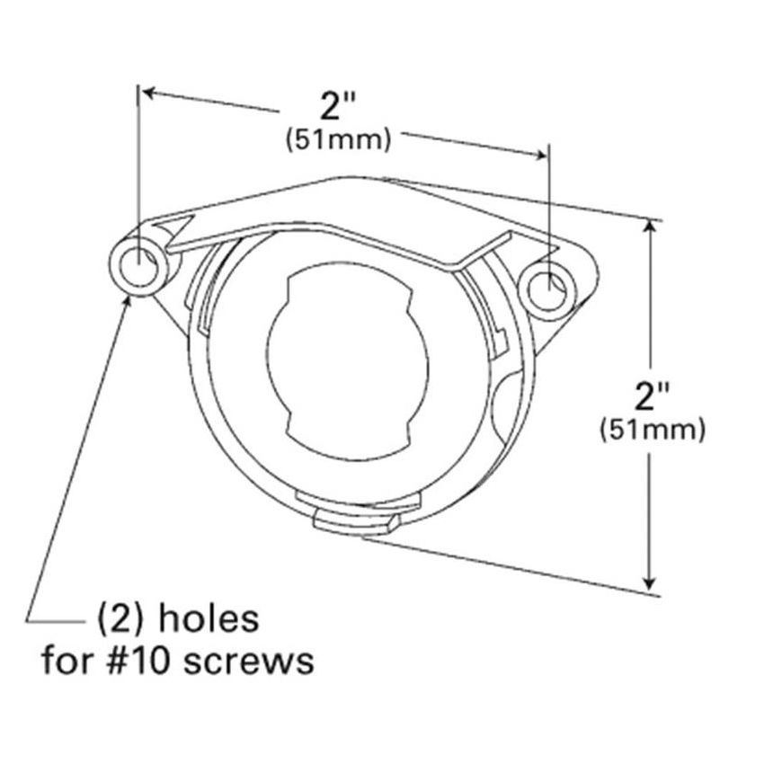 GROTE LIGHTING 43040 License Light Mounting Brackets, White