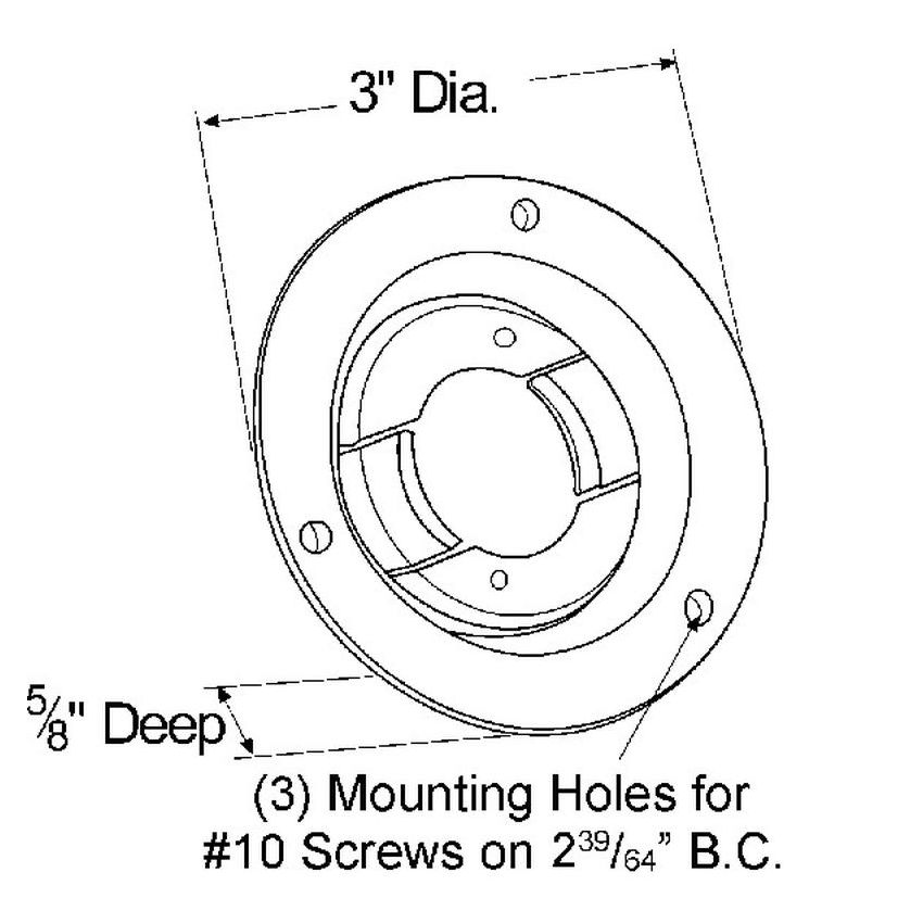 GROTE LIGHTING 43150 Theft-Resistant Mounting Flange For 2