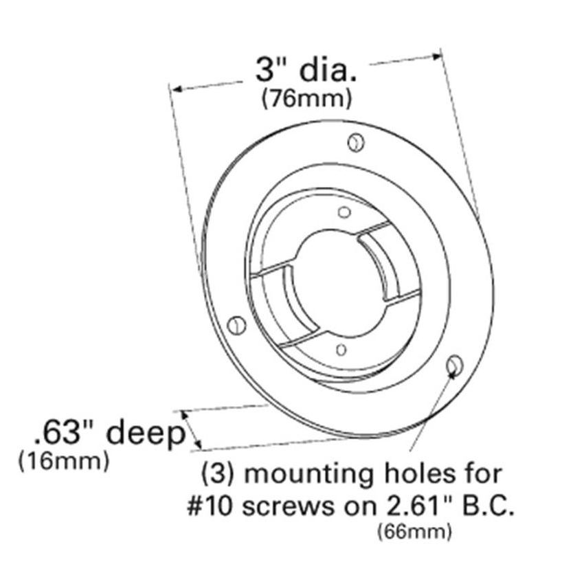 GROTE LIGHTING 43153 Theft-Resistant Mounting Flange For 2