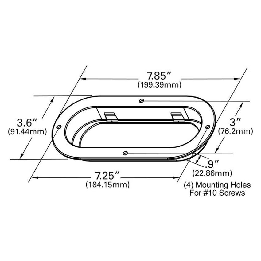 GROTE LIGHTING 43222 Theft-Resistant Mounting Flange For 6
