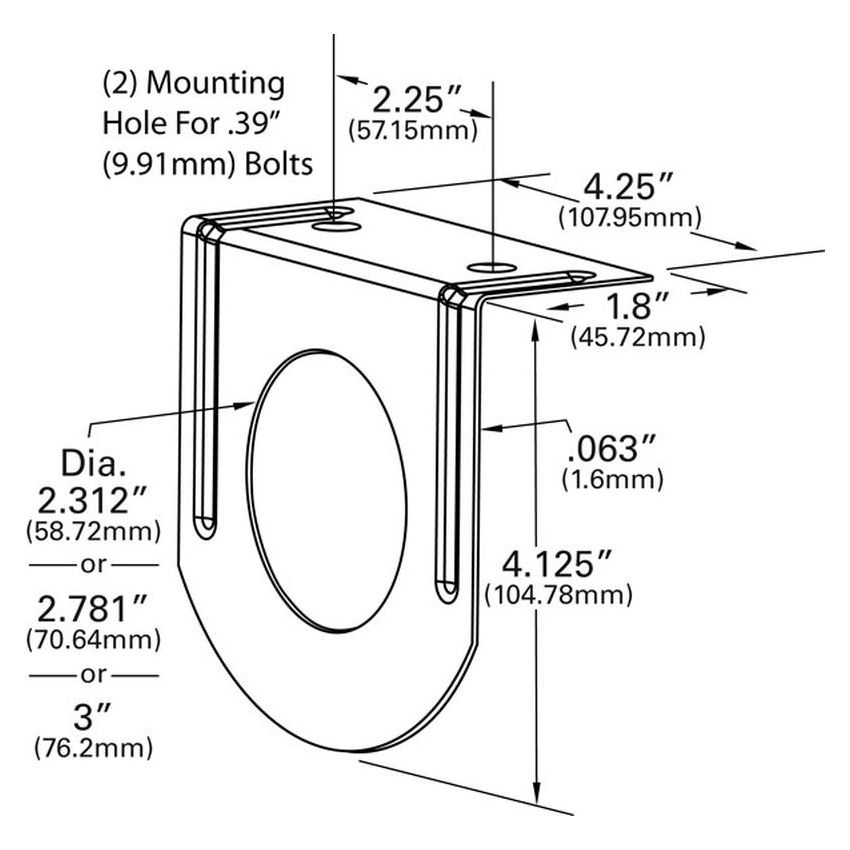 GROTE LIGHTING 43512 Mounting Bracket For 2
