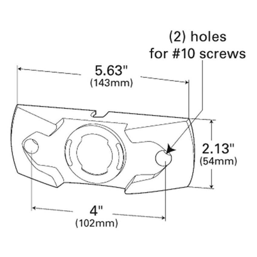 GROTE LIGHTING 43690 Surface Mount Bracket, Gray