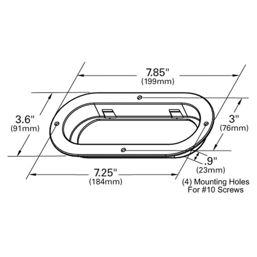 GROTE LIGHTING 43723 Theft-Resistant Mounting Flange For 6
