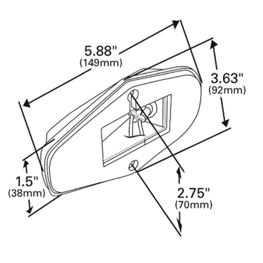 GROTE LIGHTING 45503 Ford® Light Duty Cab Marker Light, PC Rated