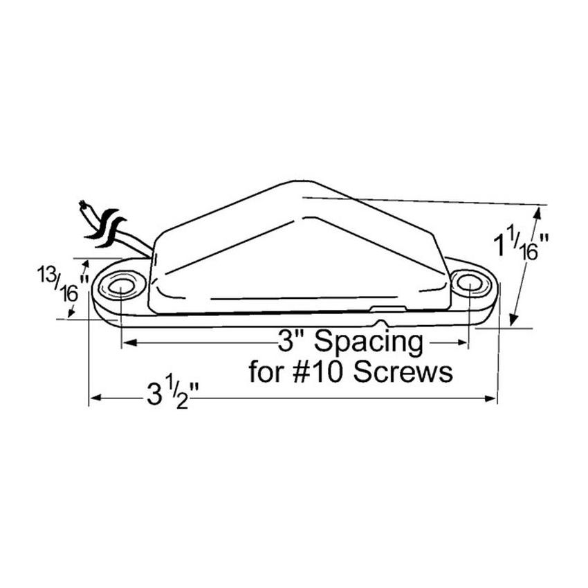 GROTE LIGHTING 45513 Clearance Marker Lights with Peak Lens, Blunt Cut