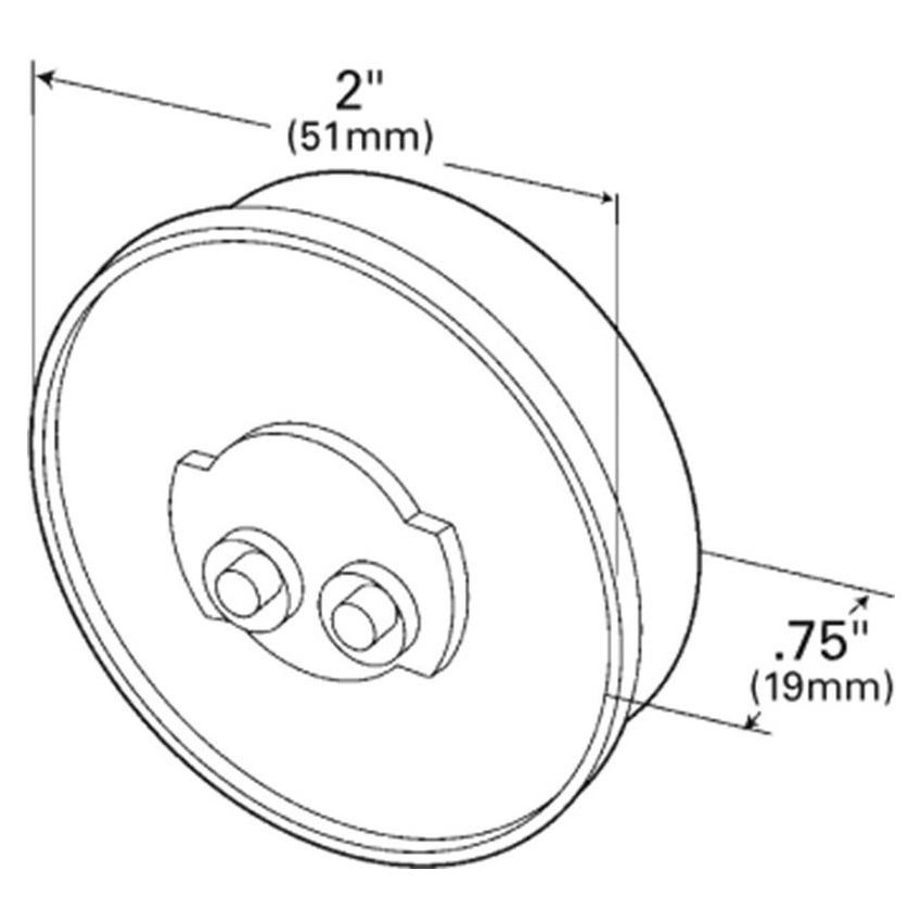 GROTE LIGHTING 45821 LICENSE LAMP,CLR,2