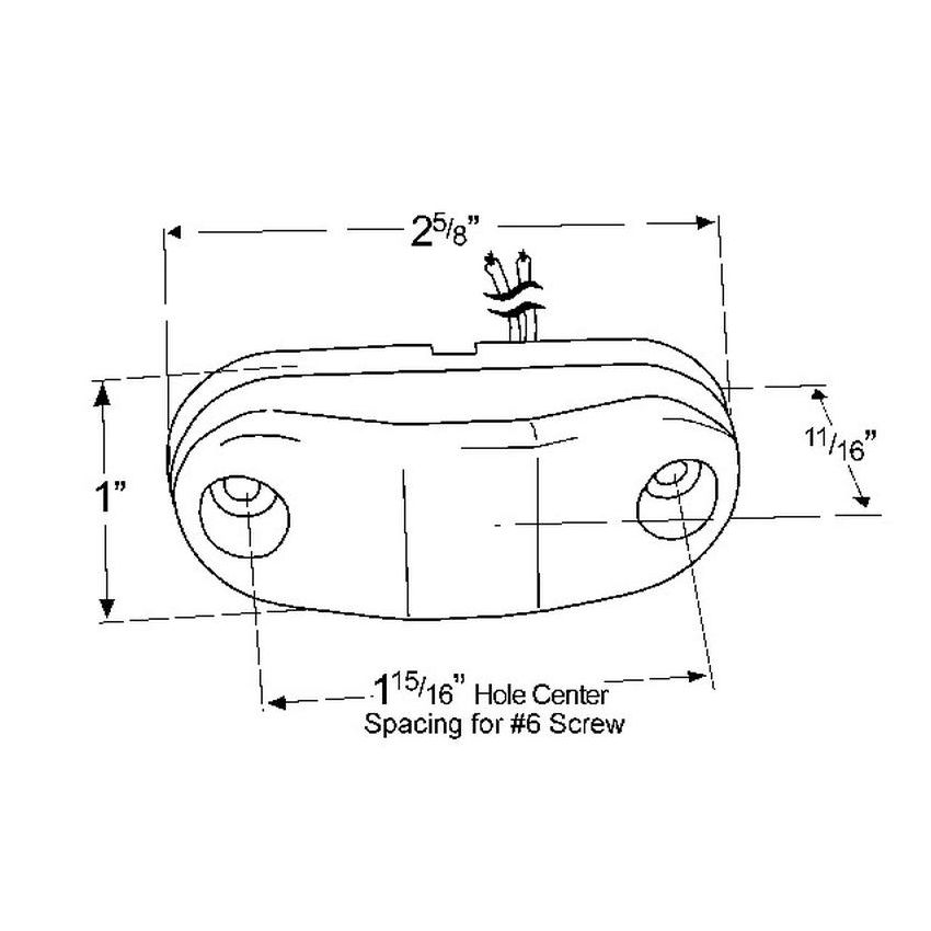 GROTE LIGHTING 47012 CLR/MKR LAMP,2.5