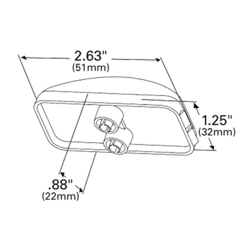 GROTE LIGHTING 60261 LICENSE LAMP, GRAY