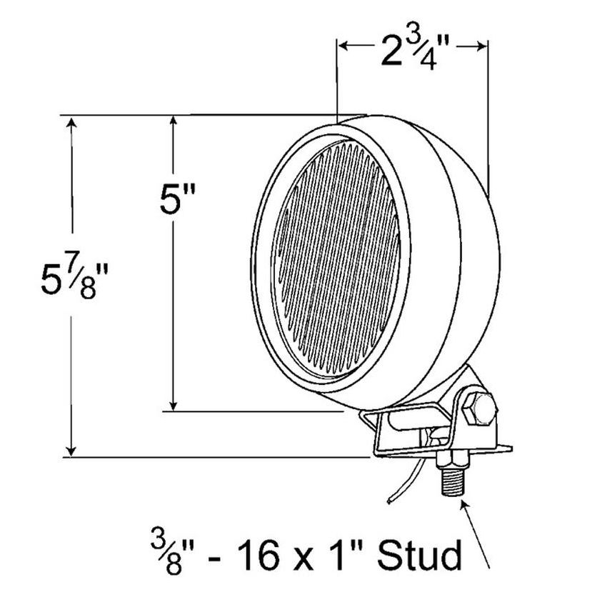 GROTE LIGHTING 64931-5 Par 36 Utility Lights, Rubber Tractor