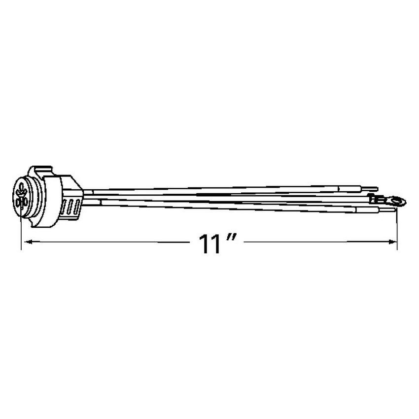 GROTE LIGHTING 67002 Stop Tail Turn Three-Wire Plug-In Pigtails for Male Pin Lights, 11