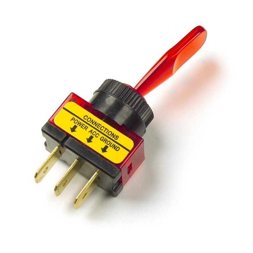 GROTE LIGHTING 82-1905 Toggle Switch - Illuminated, 3 Blade, Red