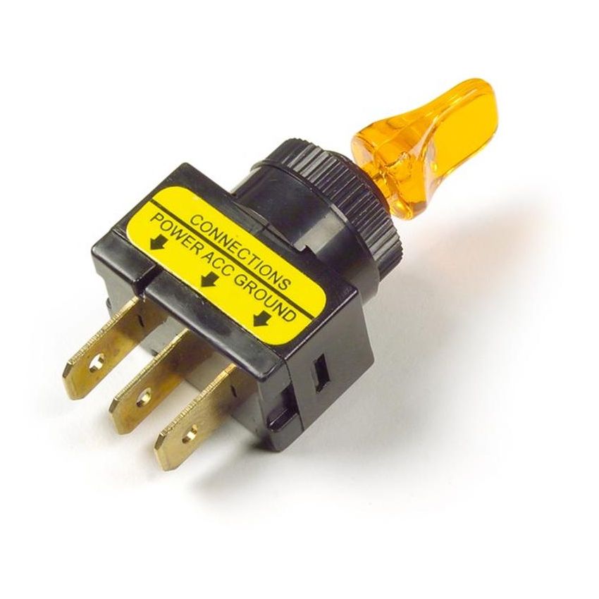 GROTE LIGHTING 82-1910 Toggle Switch - Illuminated - Duckbill, Yellow