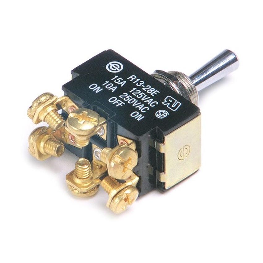 GROTE LIGHTING 82-2122 Toggle Switches, Heavy Duty, On/Off/On, 15A, 6 Screw