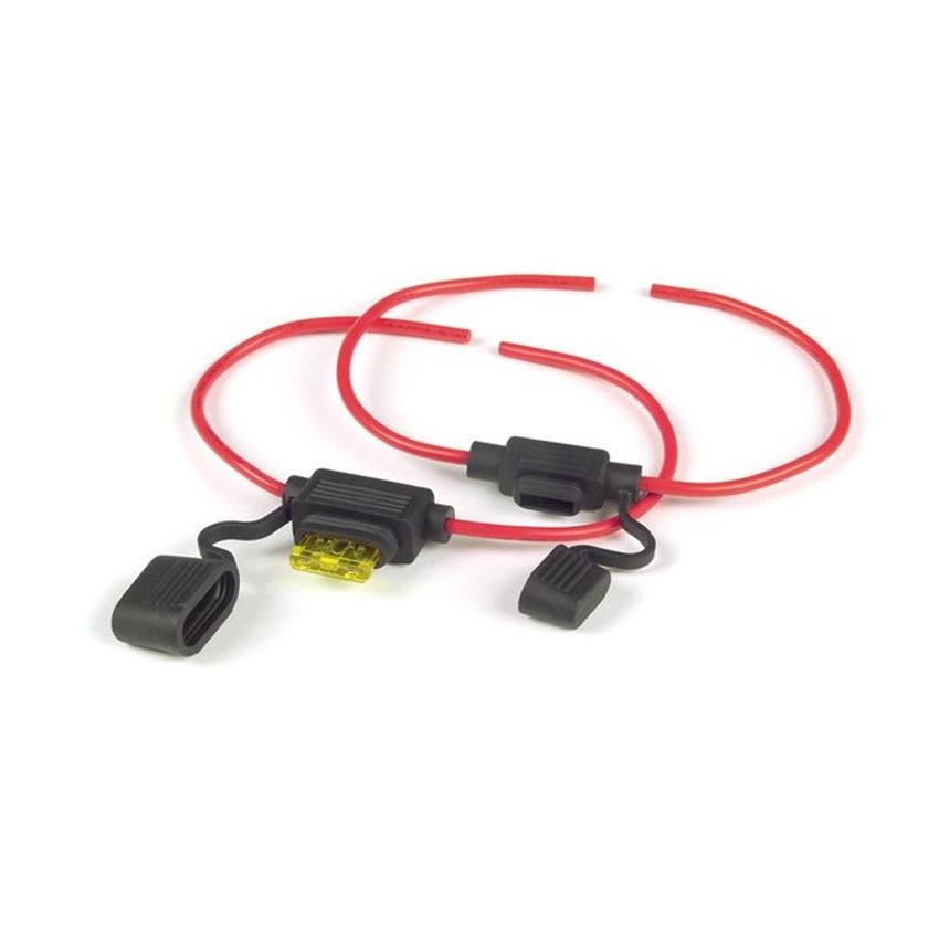 GROTE LIGHTING 82-2208 Miniature Blade Fuse Holders, 14 Gauge, 20A, w/ Protective Cap