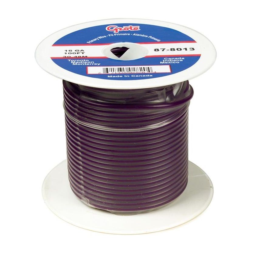 GROTE LIGHTING 87-7013 (GPT) General Purpose Thermo Plastic Wire, Length 100' Purple
