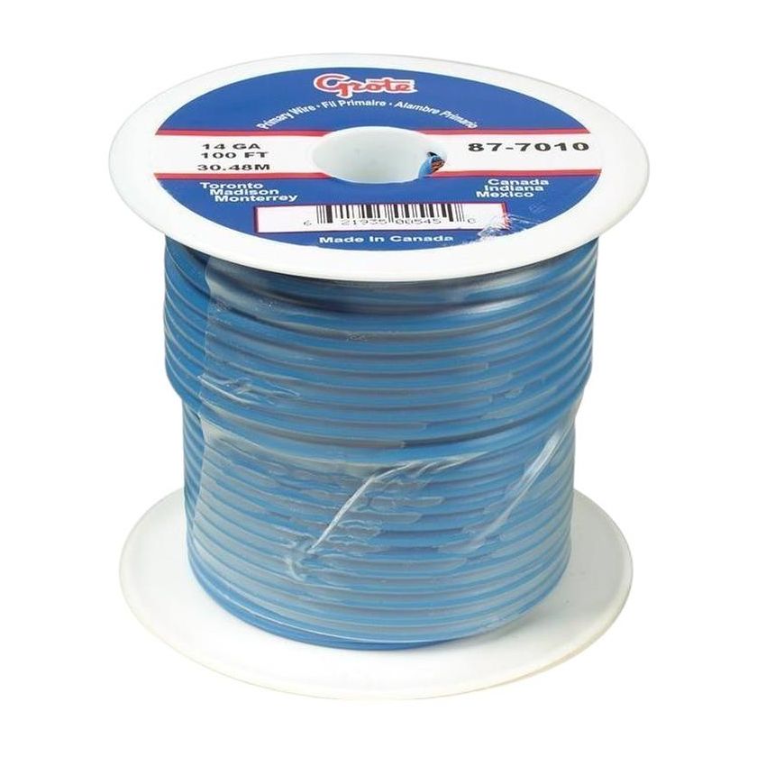 GROTE LIGHTING 89-8010 (GPT) General Purpose Thermo Plastic Wire, Length 25' Blue