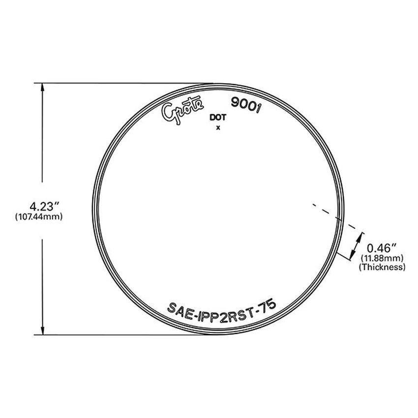 GROTE LIGHTING 90012 Stop Tail Turn Replacement Lenses, Red