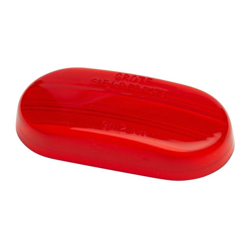 GROTE LIGHTING 90122 Clearance Marker Replacement Lenses, Two-Bulb Oval Lens, Red