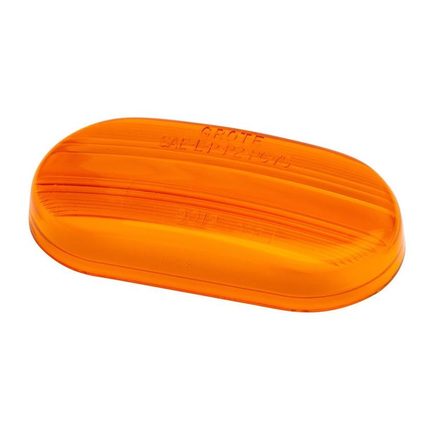 GROTE LIGHTING 90123 Clearance Marker Replacement Lenses, Single-Bulb Oval Lens, Amber