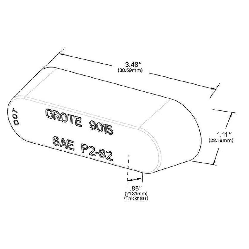 GROTE LIGHTING 90152 Clearance Marker Replacement Lenses, Red