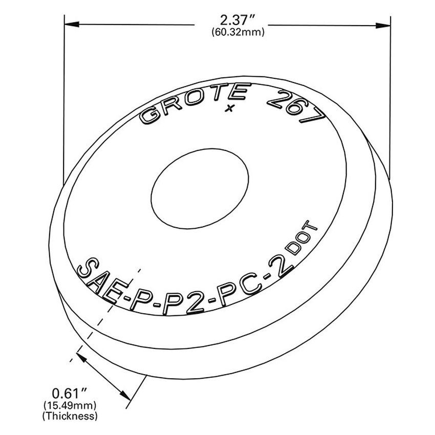 GROTE LIGHTING 90163 Clearance Marker Replacement Lenses, 2½