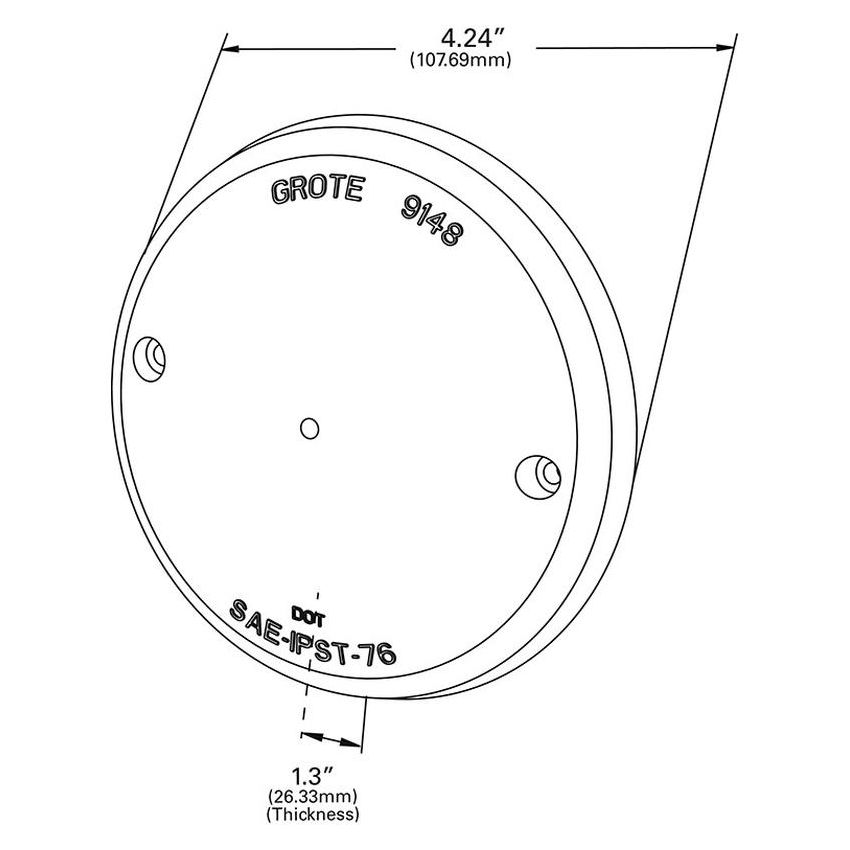 GROTE LIGHTING 91482 Stop Tail Turn Replacement Lenses, Red