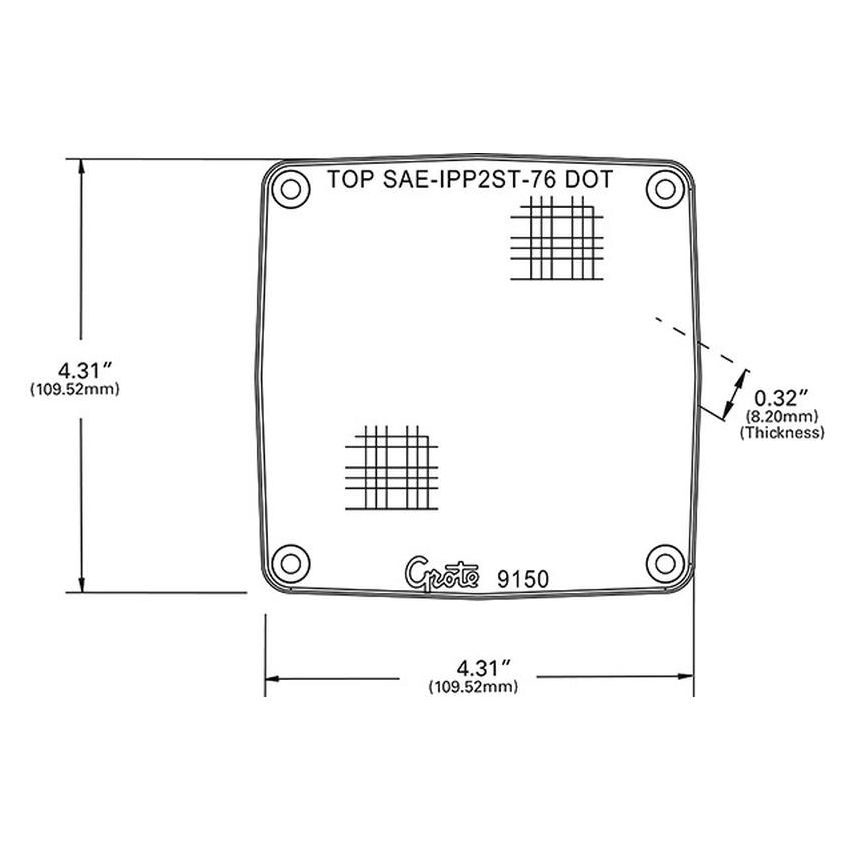 GROTE LIGHTING 91503 Stop Tail Turn Replacement Lenses, Pedestal Lens, Amber