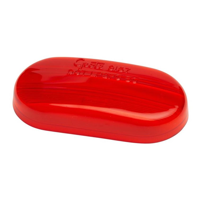 GROTE LIGHTING 91572 Clearance Marker Replacement Lenses, Two-Bulb Oval Lens, Red