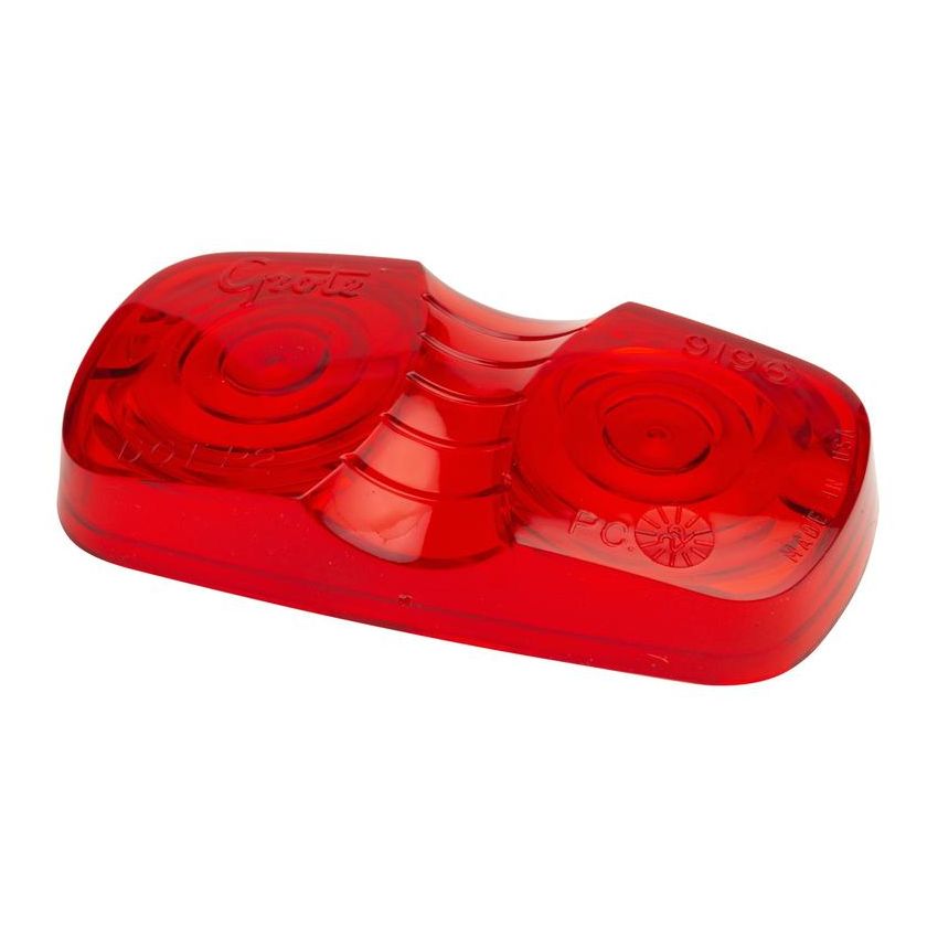 GROTE LIGHTING 91962 Clearance Marker Replacement Lenses, Two-Bulb Square, Red