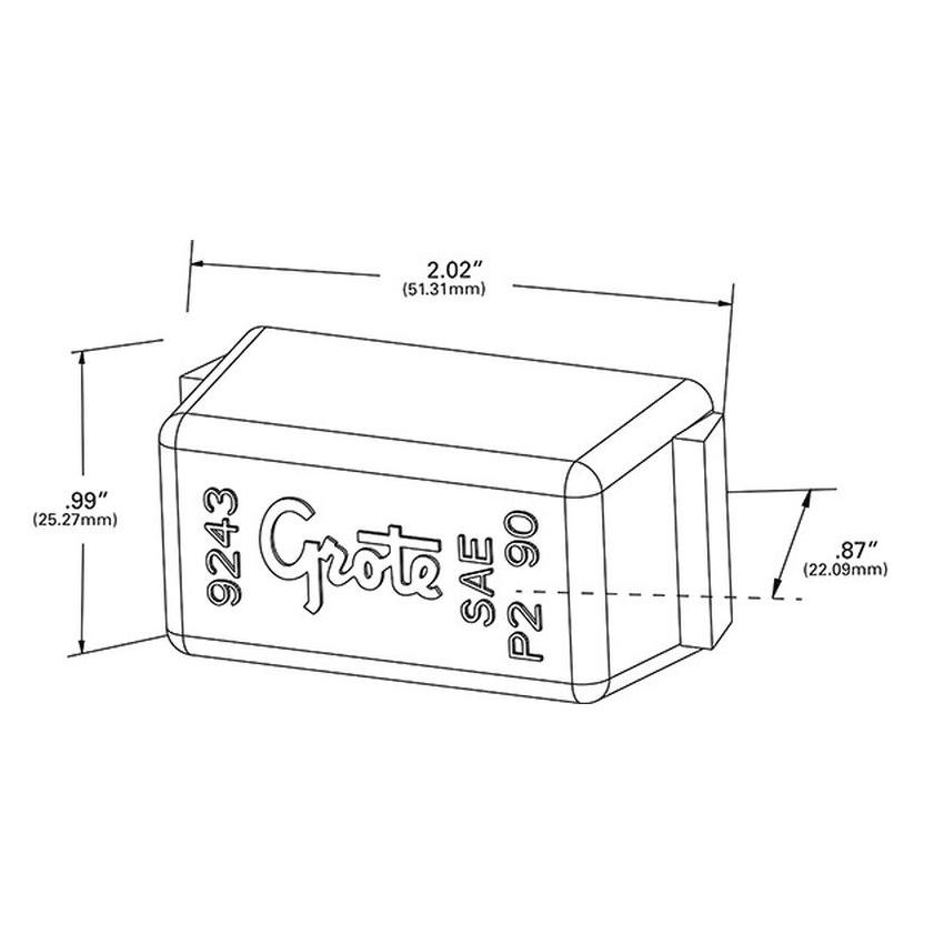 GROTE LIGHTING 92433 REPLACEMENT LENS, YELLOW, FOR 46883-3