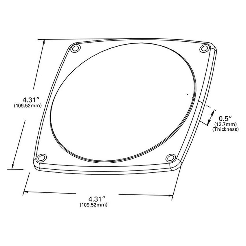 GROTE LIGHTING 92792 Stop Tail Turn Replacement Lenses, 440 Series Front Lens, Red
