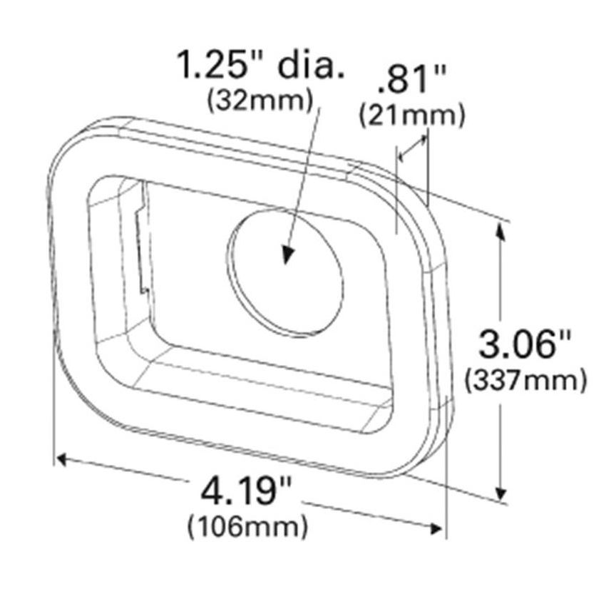 GROTE LIGHTING 93402 Grommets For Small Rectangular Lights, PVC, Black