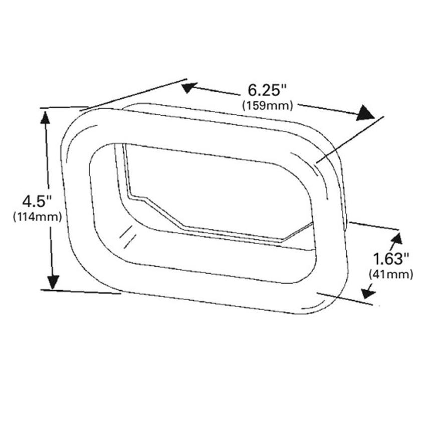 GROTE LIGHTING 94180 Grommet For Rectangular Lights, Mounting Grommet