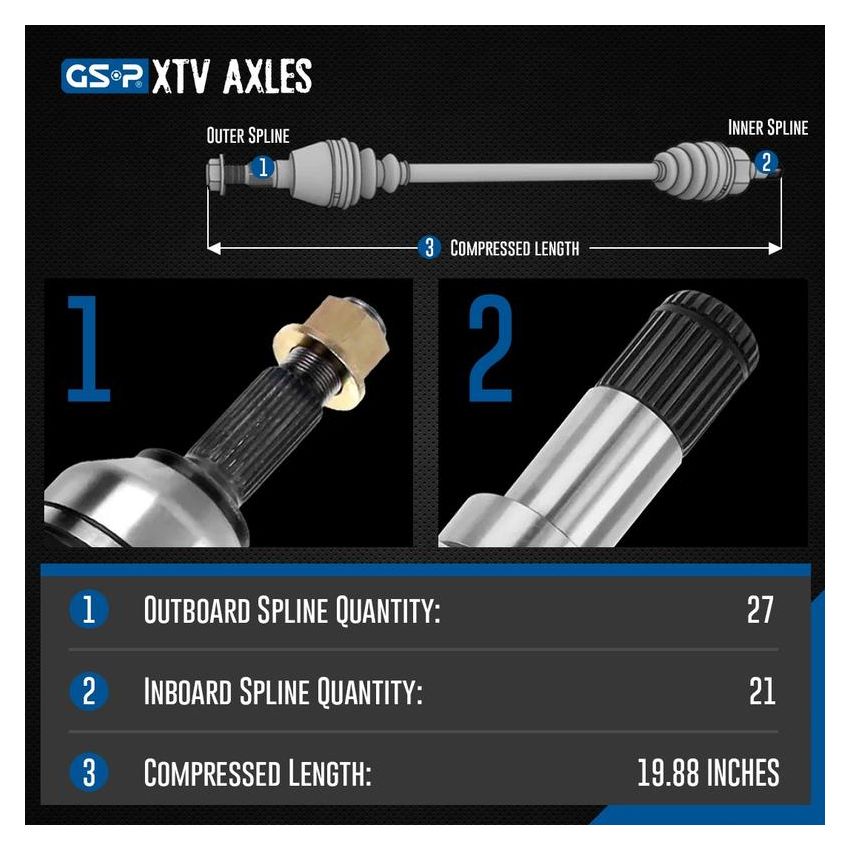 GSP 4108001 Yamaha CV Axle Assembly