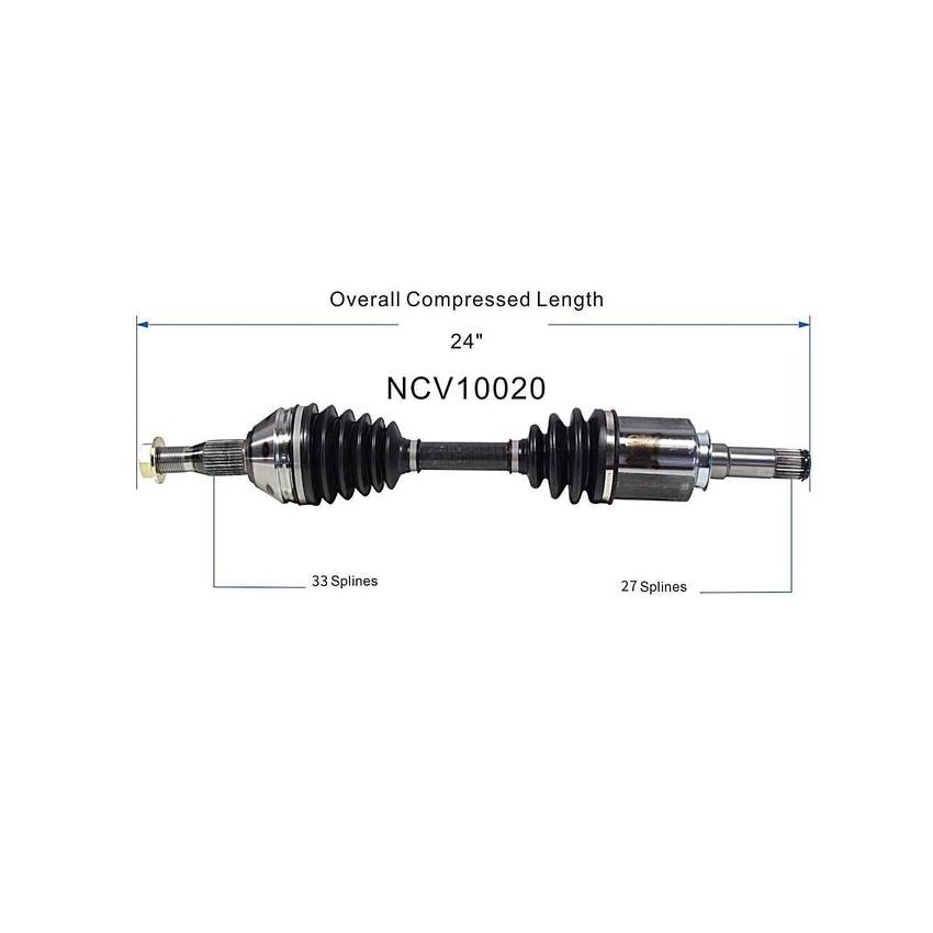 GSP NCV10020 Chevrolet CV Axle Assembly  - Front Left