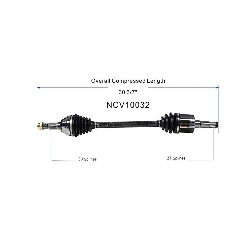 GSP NCV10032 03-07 Cadillac CTS CV Axle Assembly  - Rear Left