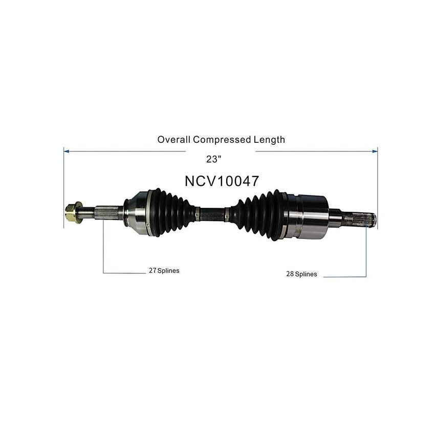 GSP NCV10047 Chevrolet, GMC, Isuzu CV Axle Assembly  - Front