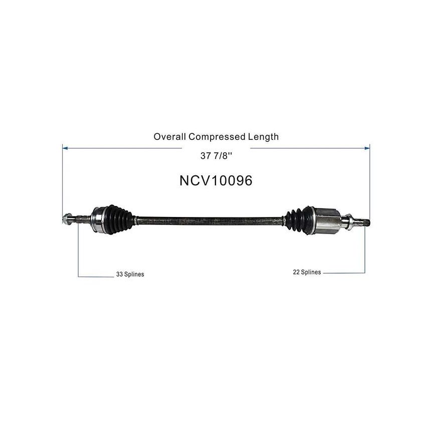GSP NCV10096 Chevrolet (1.8) CV Axle Assembly  - Front Right