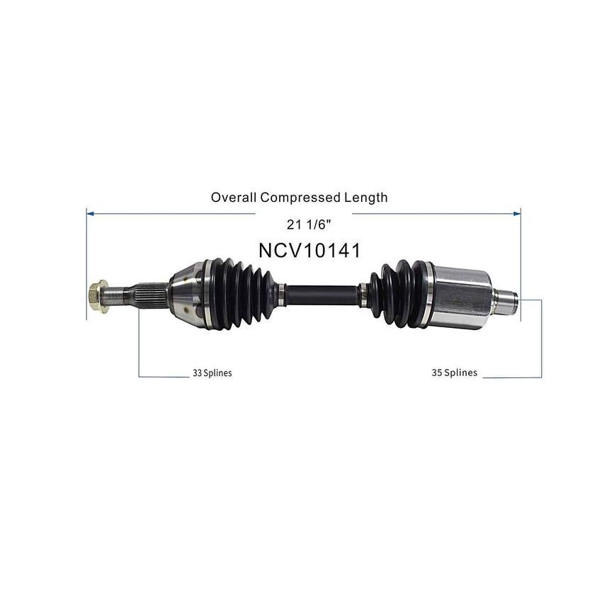 GSP NCV10141 Buick, Pontiac CV Axle Assembly  - Front Left