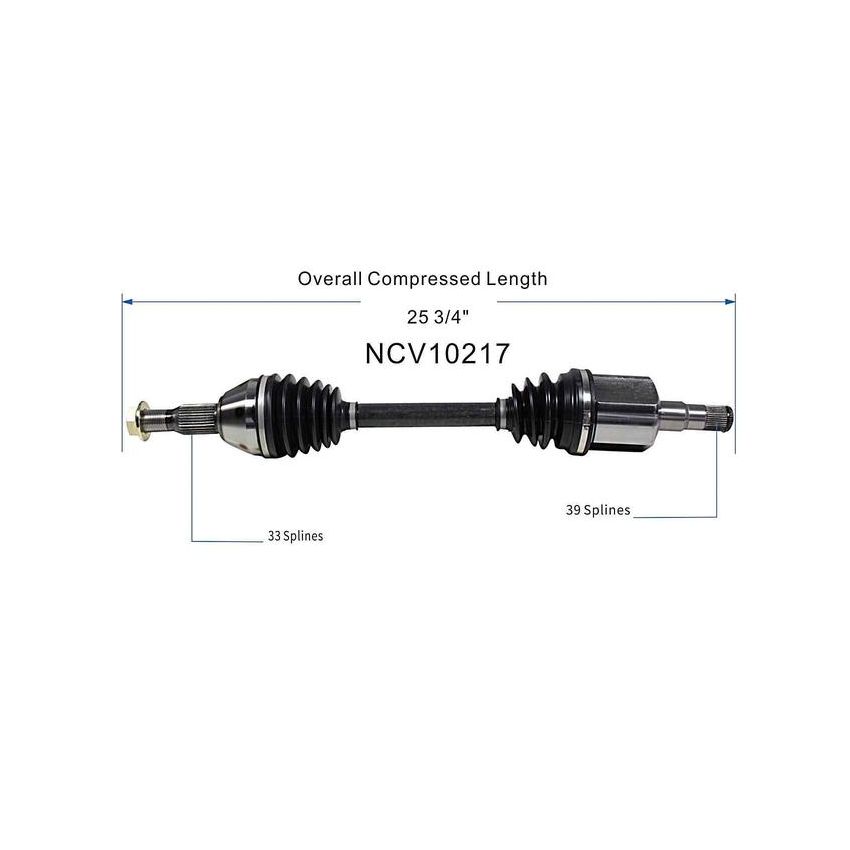 GSP NCV10217 Buick, Chevrolet, Pontiac (5.3) CV Axle Assembly  - Front Right
