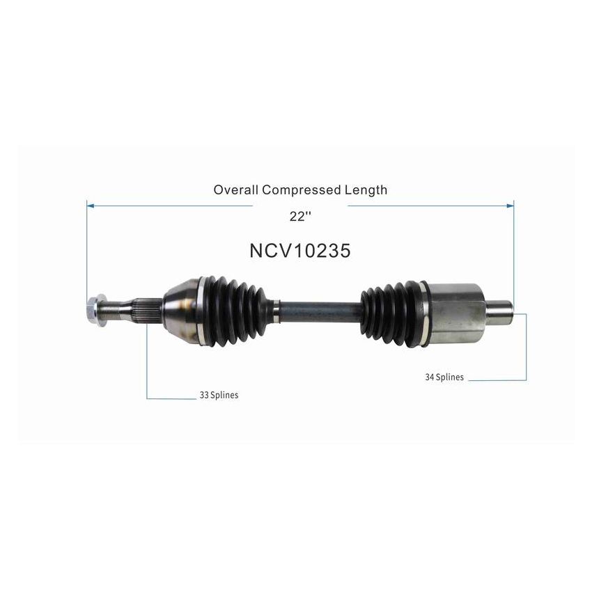 GSP NCV10235 Buick, Chevrolet, Oldsmobile, Pontiac... CV Axle Assembly