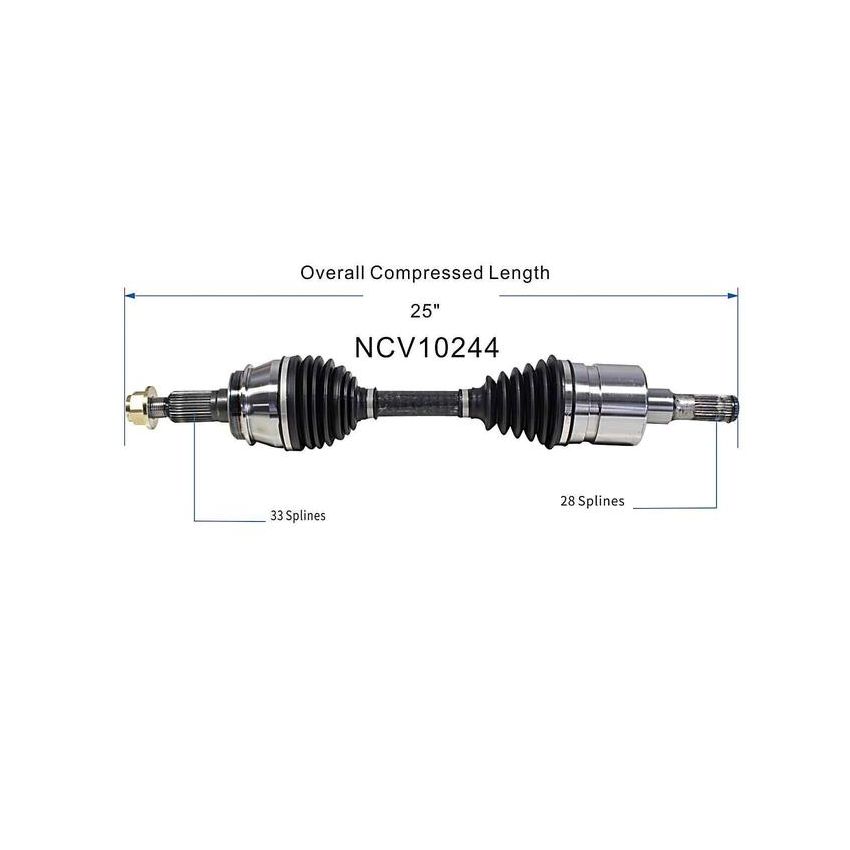 GSP NCV10244 Hummer CV Axle Assembly  - Front
