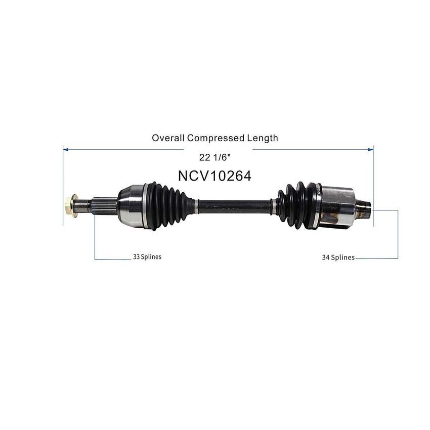 GSP NCV10264 06-08 Saturn Vue (2.2, 2.4) CV Axle Assembly  - Front