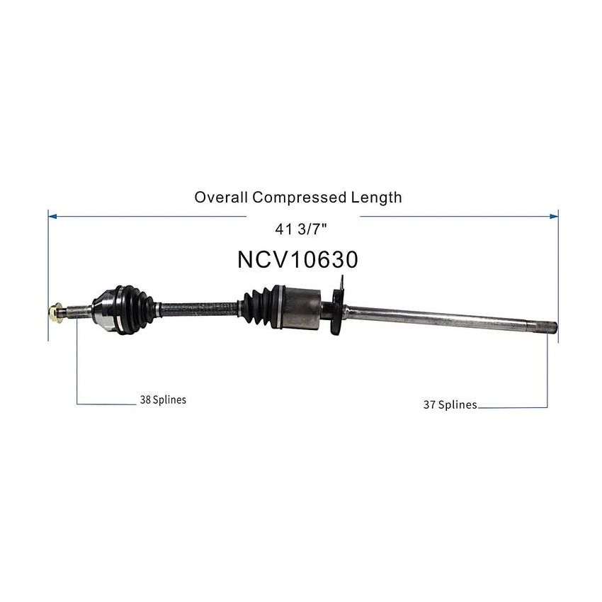 GSP NCV10630 Ford, Mercury (AWD) CV Axle Assembly  - Front Right