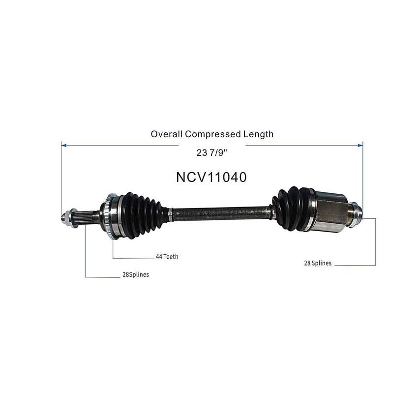 GSP NCV11040 13-14 Ford Fusion SE (1.6 - AWD/FWD) CV Axle Assembly  - Front Right