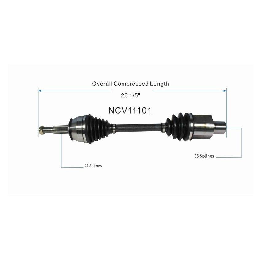 GSP NCV11101 Ford, Mercury CV Axle Assembly  - Front Left