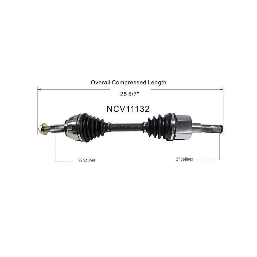 GSP NCV11132 Ford, Lincoln, Mercury CV Axle Assembly  - Front Left